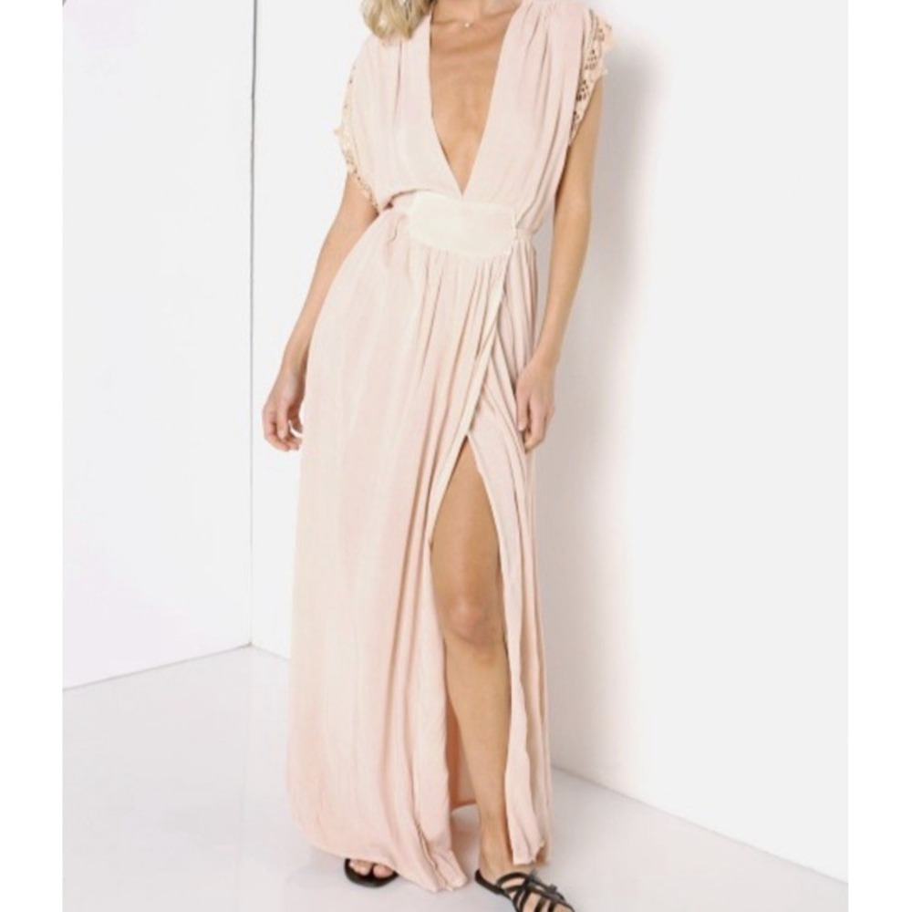 NEW ANTHROPOLOGIE JENS PIRATE BOOTYWYNWOOD BOHO BRIDAL FLOWY MAXI DRESS M